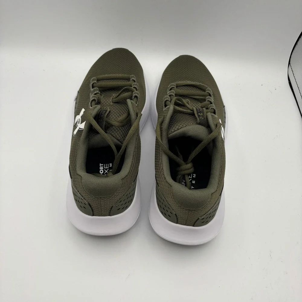 Under Armour UA Charged Surge 4 Shoes Mens 10.5 Green White 3027000-301